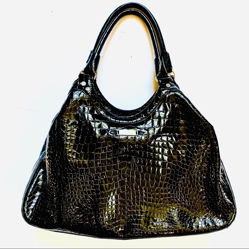 Cole Haan Black Patent Leather Hobo Bag